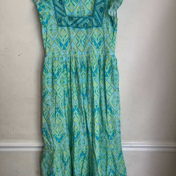 BELLA TU CAPRI CROCHET TUNIC DRESS SMALL - Picture 2 of 4